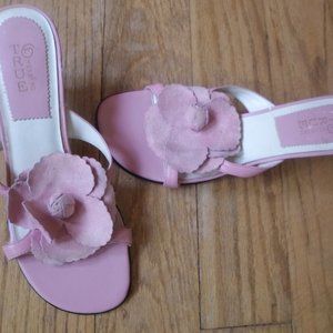 Womans sandal heels,pink sz6.5 by True Meaning